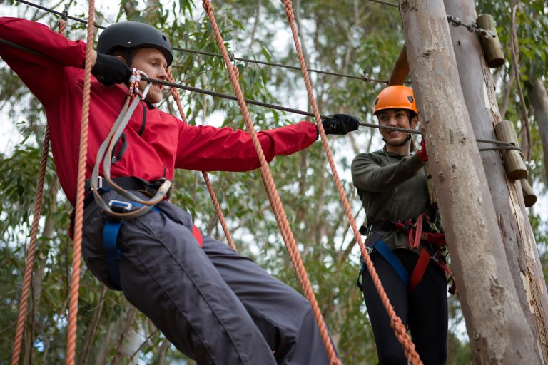 Red Ridge Adventure Centre Wales - team building & leadership skills learnt on the ropes